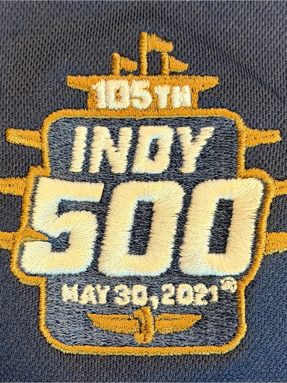 Nike Dri Fit Golf Indianapolis Motor Speedway Polo Shirt Indy 500 Blue Size XL P
